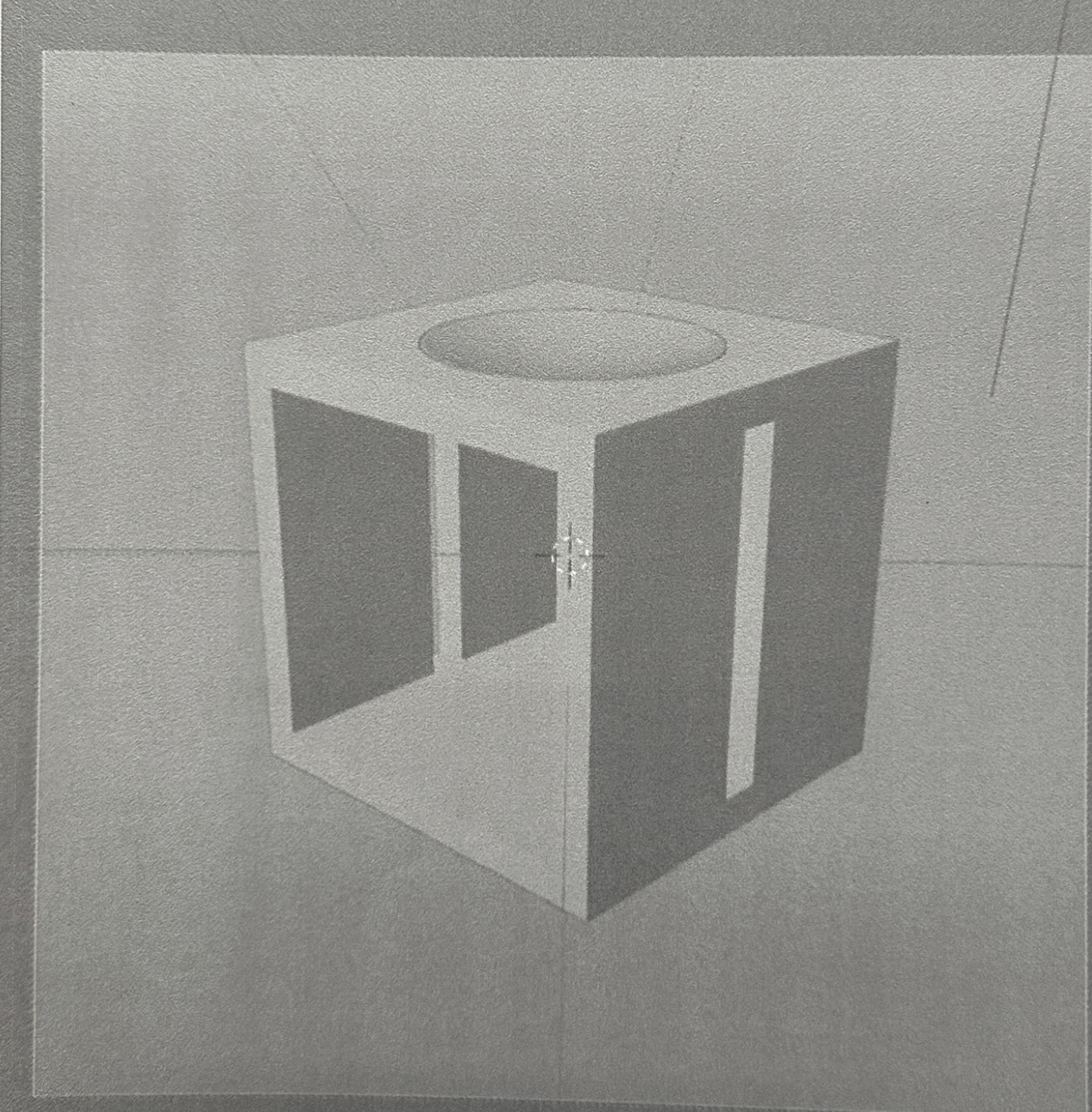 Oil Diffuser — CAD model of the cube form