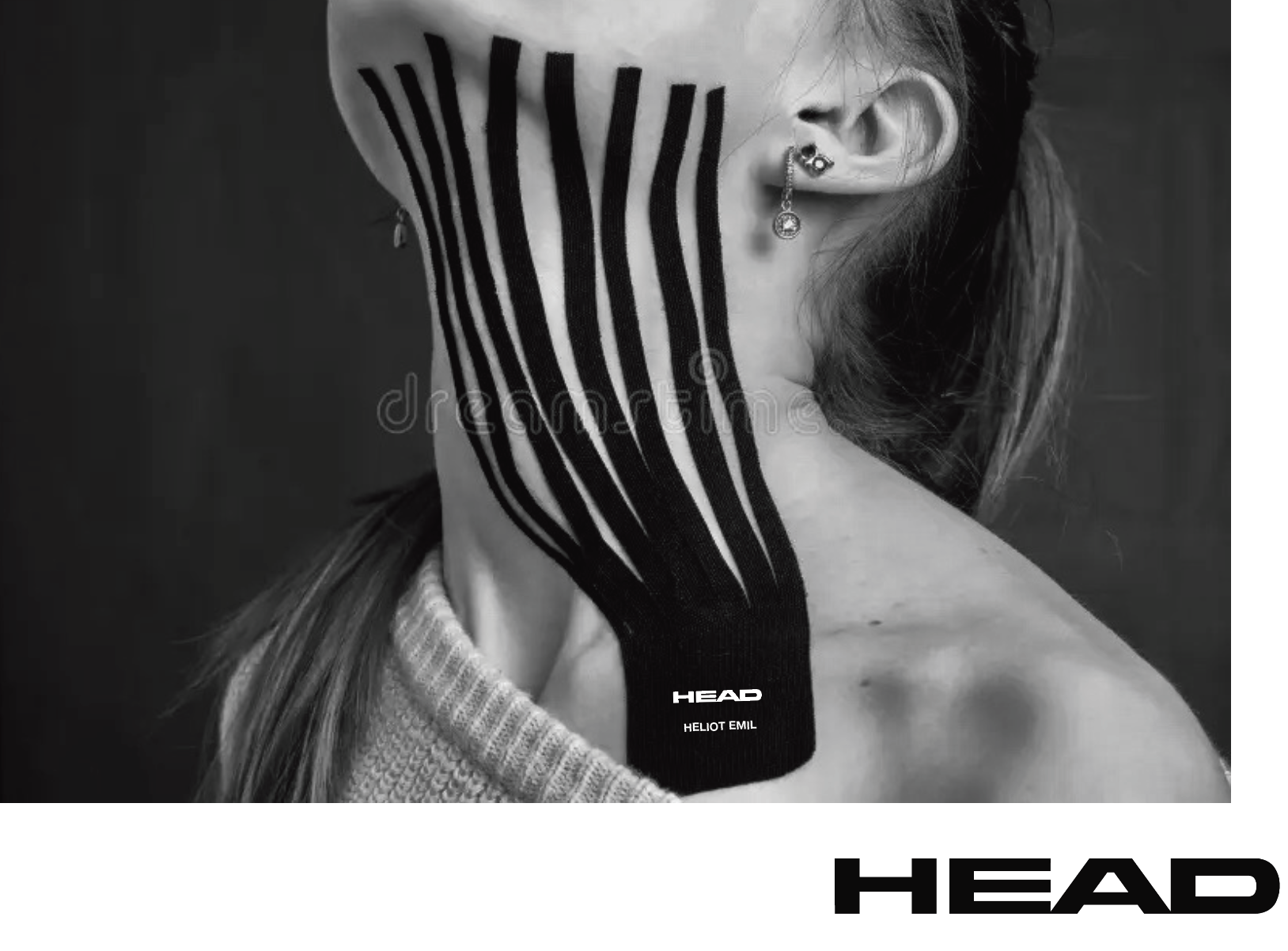 HEAD x Heliot Emil kinesiology tape campaign image