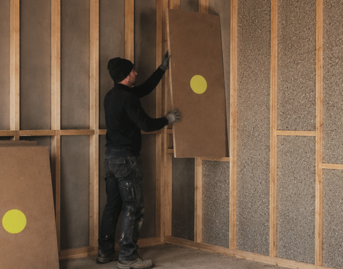 DEP-CELL — fixing boards over insulated timber frame
