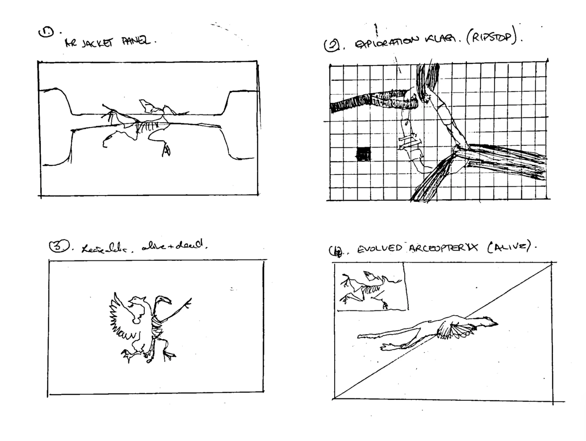 GORPFlags — hand sketches of flag panel concepts